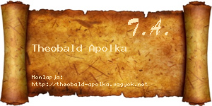 Theobald Apolka névjegykártya